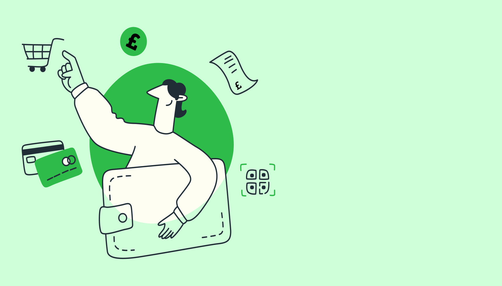 green background box